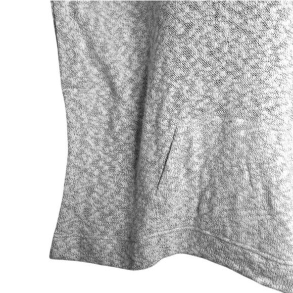 Lou & Grey Size XXS Marled Sweater Knit Poncho Cotton Blend Gray White Marled - Picture 10 of 12